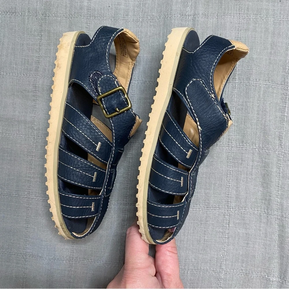 UGG Danial Toddler Fisherman Sandals Navy Closed Toe Size 12